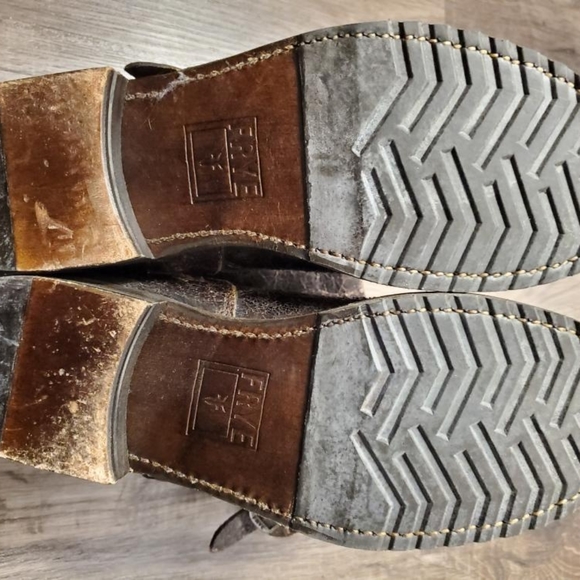 FRYE brown leather Distressed Veronica Slouch Boot - Picture 4 of 6